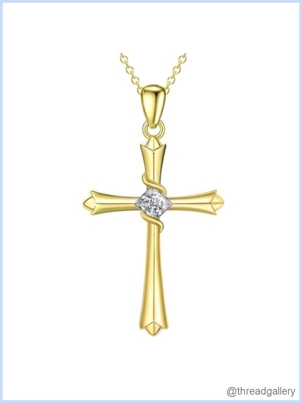 14K Gold Plated Cross Necklace for Women Celtic Animal Floral Christian